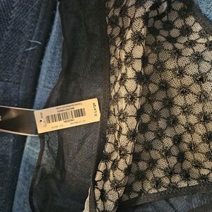 Black and White Lace Top